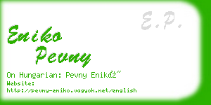 eniko pevny business card